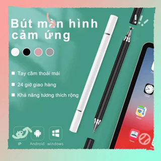 Bút Cảm Ứng Ipad Iphone, Bút Cảm Ứng Cho Điện Thoại 2 Trong 1 Hai Đầu