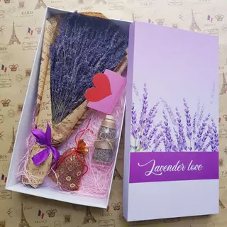 Hộp quà tặng hoa khô Lavender Set2