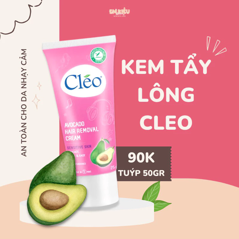 KEM TẨY LÔNG CLEO CHO DA NHẠY CẢM DÙNG ĐƯỢC VÙNG BIKINI