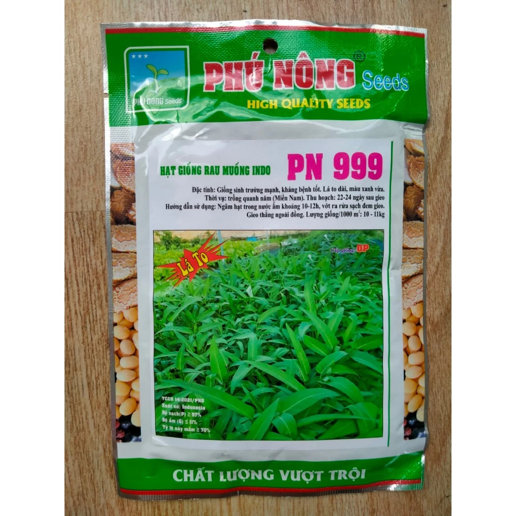 Hạt giống rau muống lá to Phú Nông gói 50gr
