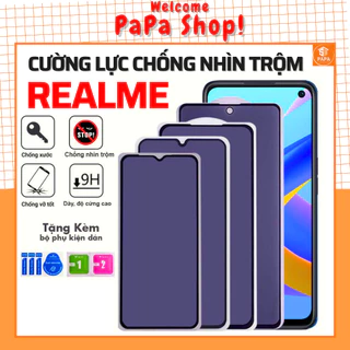 Kính cường lực chống nhìn trộm Realme C11 C35 C30s C33 C15 C17 C21-Y C25Y 6i 6 7 8 9 9i 9Pro 10 GT Neo 2T Q3 Pro Q5 Q3s