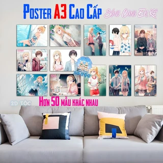 TRANH POSTER A3 Anime Manga Light Novel Sống Cùng Em Kế Gimai Seikatsu CHẤT LIỆU GIẤY CAO CẤP - 2D Tộc Shop