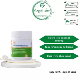 Viên nhai sữa non bổ sung dinh dưỡng, kháng thể liều cao Colostrum 200IgG – Hộp 30 viên