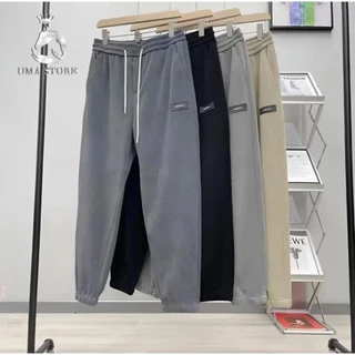 Quần Jogger nam UMA mác chữ nhật - Chất nỉ nhung tăm, dày dặn, ấm áp - form dáng thể thao, thanh lịch, khoẻ khắn