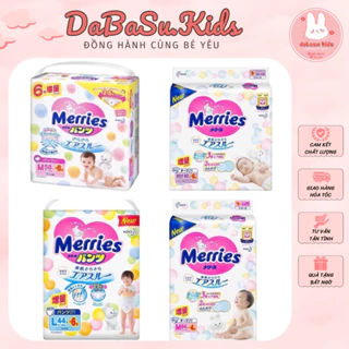 Tã/Bỉm Dán & Quần Merries Nội Địa Nhật Cộng Miếng Size Newborn82, S76, Dán M60,Quần M58, Quần L50,XL44,XXL28