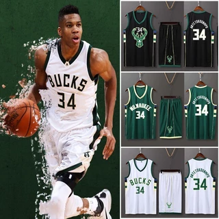 [QUÀ TẶNG TÚI ĐỤNG GIÀY, DÉP ĐA NĂNG MỚI] Bộ quần áo bóng rổ Milwaukee Bucks ( In tên + số) - Mùa giải mới nhất