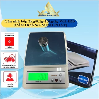 Cân Nhà Bếp Điện Tử Mini 3kg/0.1g - 10kg/1g WH-B20, có chức năng đếm số lượng, trừ bì. Kèm pin