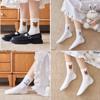 Set 5 đôi tất,vớ cổ cao các họa tiết siêu cute đáng yêu