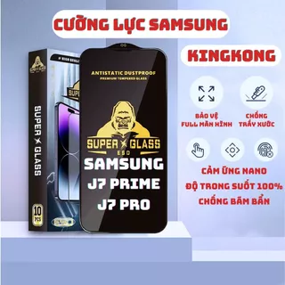 Kính cường lực Samsung J7 Prime, J7 Pro Kingkong full màn | Miếng dán bảo vệ màn hình cho ss galaxy | OPKEM