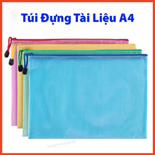 Túi Lưới Zip Đựng Tài Liệu A4 Có Khóa Tiện Dụng Lựa Chọn Thiết Kế Đơn Giản Nhiều Màu Sắc