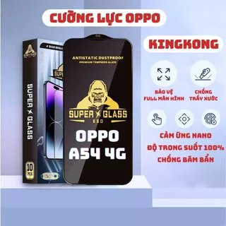 Kính cường lực Oppo A54 4G Kingkong full màn | Miếng dán bảo vệ màn hình cho opoo | OPKEM