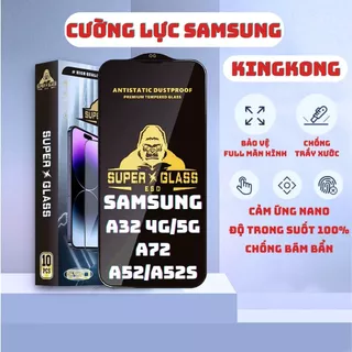 Kính cường lực Samsung A32 4G, A52, A72 5G, A52S Kingkong full màn | Miếng dán bảo vệ màn hình cho ss galaxy | OPKEM