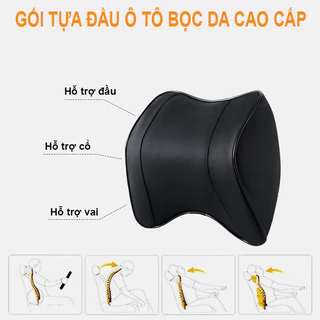 Gối tựa ô tô bọc da,Gối tựa đầu cao su non,Gối chống mỏi cổ vai gáy ô tô,Gối ô tô tựa đầu,Gối ô tô,Gối dựa đầu ô tô