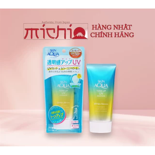 KEM CHỐNG NẮNG NÂNG TONE DA SKIN AQUA TONE UP UV ESSENCE MINT GREEN SPF50+ PA++++ (80G)