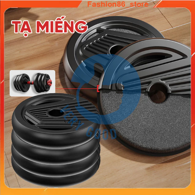 Tạ tay nam nữ bánh tạ miếng tập gym tại nhà chất liệu vỏ nhựa bọc xi măng loại 1kg 1,25kg 2kg 2,5kg 3kg cao cấp rẻ đẹp