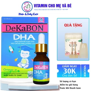 Vitamin DHA Dekabon 15ml - Bổ Sung Vitamin A, E, DHA, Omega 3, EPA cho trẻ, giúp bé thông minh, tăng cường thị lực