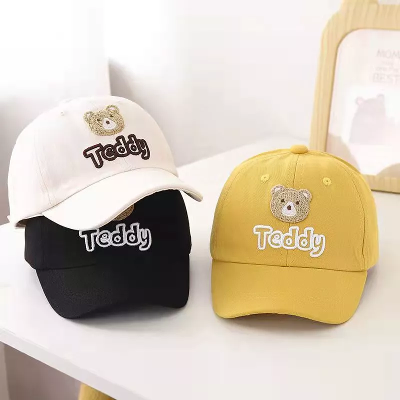 Mũ lưỡi trai thời trang cho bé thêu gấu TEDDY, nón lưỡi trai cao cấp phong cách Hàn Quốc dành cho trẻ em