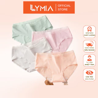 Quần lót nữ cotton y tế cạp ren lưới sexy quyến rũ thấm hút mồ hôi QL08