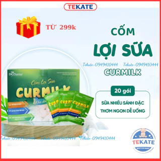 Cốm Lợi Sữa Curmilk Cho Mẹ Sau Sinh- Tăng Tiết Sữa, Sữa Sánh Đặc- Hộp 20 Gói - DK Pharma