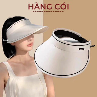 Mũ cói nửa đầu nón cói rộng vành chống nắng đi biển phong cách Hàn Quốc-Hàng Cói