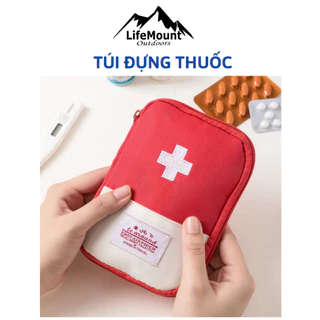 Túi y tế đựng thuốc nhỏ gọn đi du lịch, camping dã ngoại ngoài trời nhiều ngăn đa năng cỡ lớn 18*13cm nhiều màu