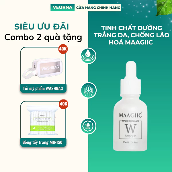 Tinh Chất Dưỡng Trắng Da, Chống Lão Hoá MAAGIIC Magic Skincare W Ampoule