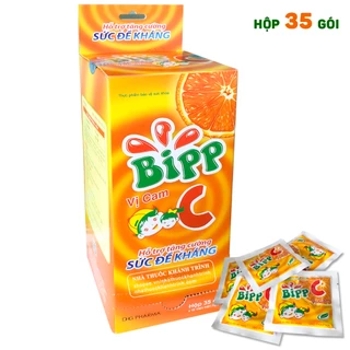 (Hộp 35 gói) Kẹo ngậm Vitamin C Bipp C Dược Hậu Giang