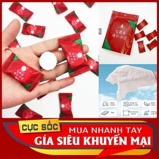 Khăn Giấy Nén Hàn Quốc Cao Cấp BOUROU - Gói 20 Viên  - Mang Đi Du Lịch, Công Tác Tiện Lợi