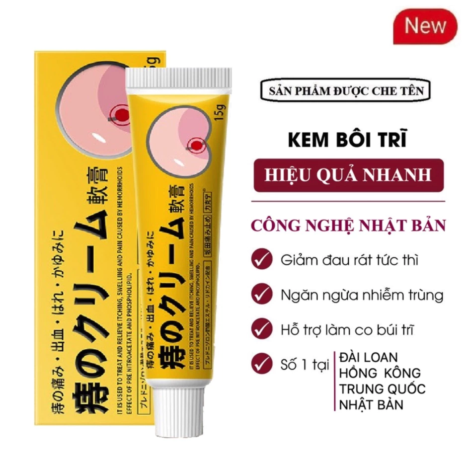 [CHÍNH HÃNG] KEM BÔI TRĨ, GIÚP CO VÀ TEO BŨI TRĨ  đau trĩ, giảm ngứa nhanh chóng, ức chế vi khuẩn và giảm sưng tấy