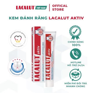 Lacalut Aktiv - Kem Đánh Răng Chống Tụt Lợi, Viêm Nướu, Chảy Máu Chân Răng | Nhập khẩu CHLB Đức