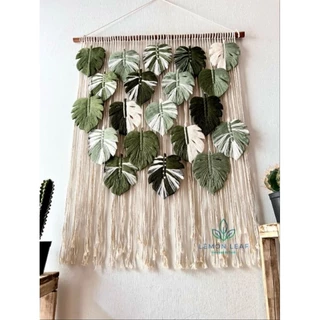 Tranh thủ công treo trang trí tường ,mành Macrame mang phong cách boho 100×120cm