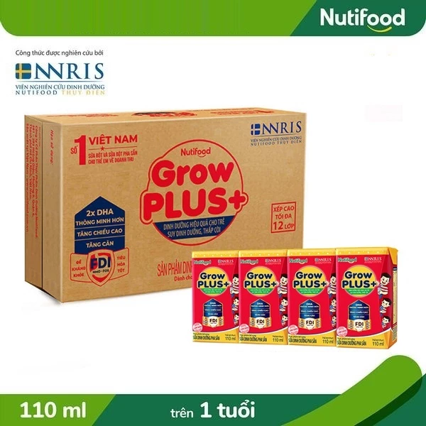 Sữa Grow plus FDI Đỏ 110ml ( Thùng x 48 hộp )......