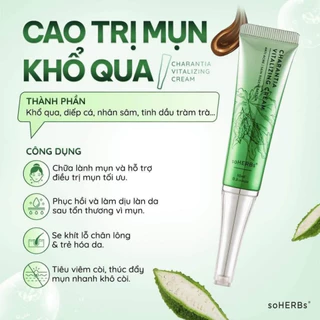 (Chính Hãng soHERBs-Date 2027) Cao mụn khổ qua soHERBs Cho Da Dầu Mụn,Nhạy Cảm giảm Mụn Mờ Thâm , Cấp Ẩm