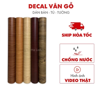 Giấy decal dán tường giả vân gỗ dán bàn tủ chống nước khổ 1.2m sẵn keo đẹp giá rẻ