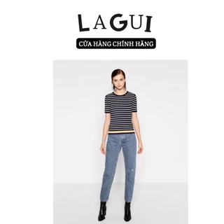 [ ZARA AUTH ]** ÁO LEN SỌC CỘC TAY KIỂU CƠ BẢN ZARA SĂN SALE ( MỚI 100% )