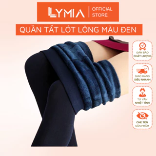 Quần tất nữ lót lông LYMIA màu đen giữ nhiệt siêu dày đẹp QT03