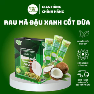 [Mã TAPHOA50K giảm 50K đơn 99K] Bột Sinh tố Rau Má Đậu Xanh Cốt Dừa ONELIFE hòa tan thanh mát, giải nhiệt - Hộp 6 gói