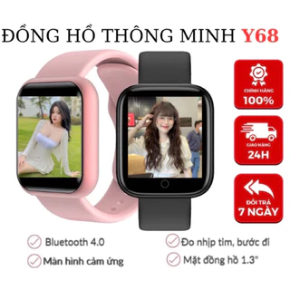 Đồng Hồ Thông Minh Y68 Kết Nối Bluetooth Theo Dõi Sức Khỏe , bảo hành 12 tháng