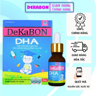 Combo 2 DHA DekaBon 15ml - Vitamin DHA cho trẻ từ 0 tháng, giúp bé sáng mắt, thông minh - Nguyên liệu nhập khẩu Na Uy