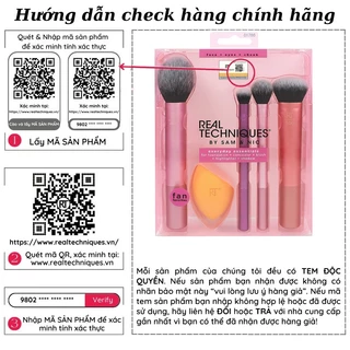 Bộ Cọ Kèm Mút Trang Điểm Real Techniques Everyday Essentials