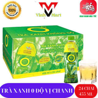 Trà Xanh 0 Độ Vị Chanh  1 Thùng 24 Chai - Vinh Mart