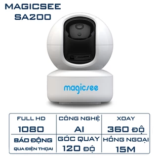 Camera giám sát Wifi Magicsee SA200 – Xoay 360 độ - Full HD1080 - Bảo hành 1 năm