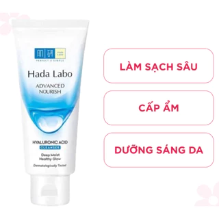 Hadalabo Sữa Rửa Mặt Advanced Nourish Hyaluronic Acid Cleanser 80g