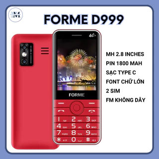 Điện thoại Forme D999 4G phím lớn, chữ to - Hàng chính hãng - Full hộp - Nguyên seal