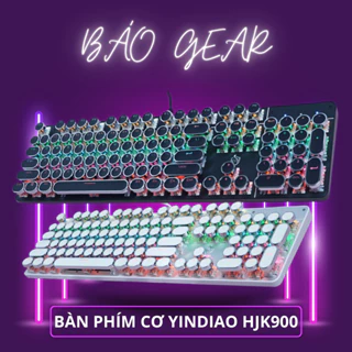 Bàn Phím Chuẩn Cơ 100% Gaming Yindiao HJK920 ZK4 LED Xuyên Chữ Nhiều Chế Độ Nút Tròn Thích Hợp Chơi Game Làm Việc