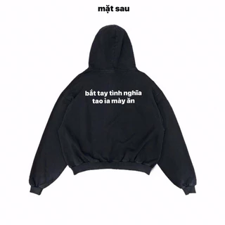 Áo hoodie bắt tay tình nghĩa tao ẻ mày ăn nỉ bông form rộng ấm áp cac studio