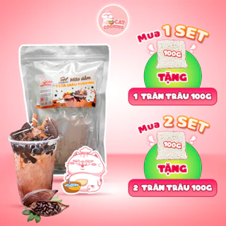 Set Milo Dầm Trân Châu Pudding Trứng Pudding Xoài CATCOOKING (Tặng trân châu 100g ) - kèm hướng dẫn nấu