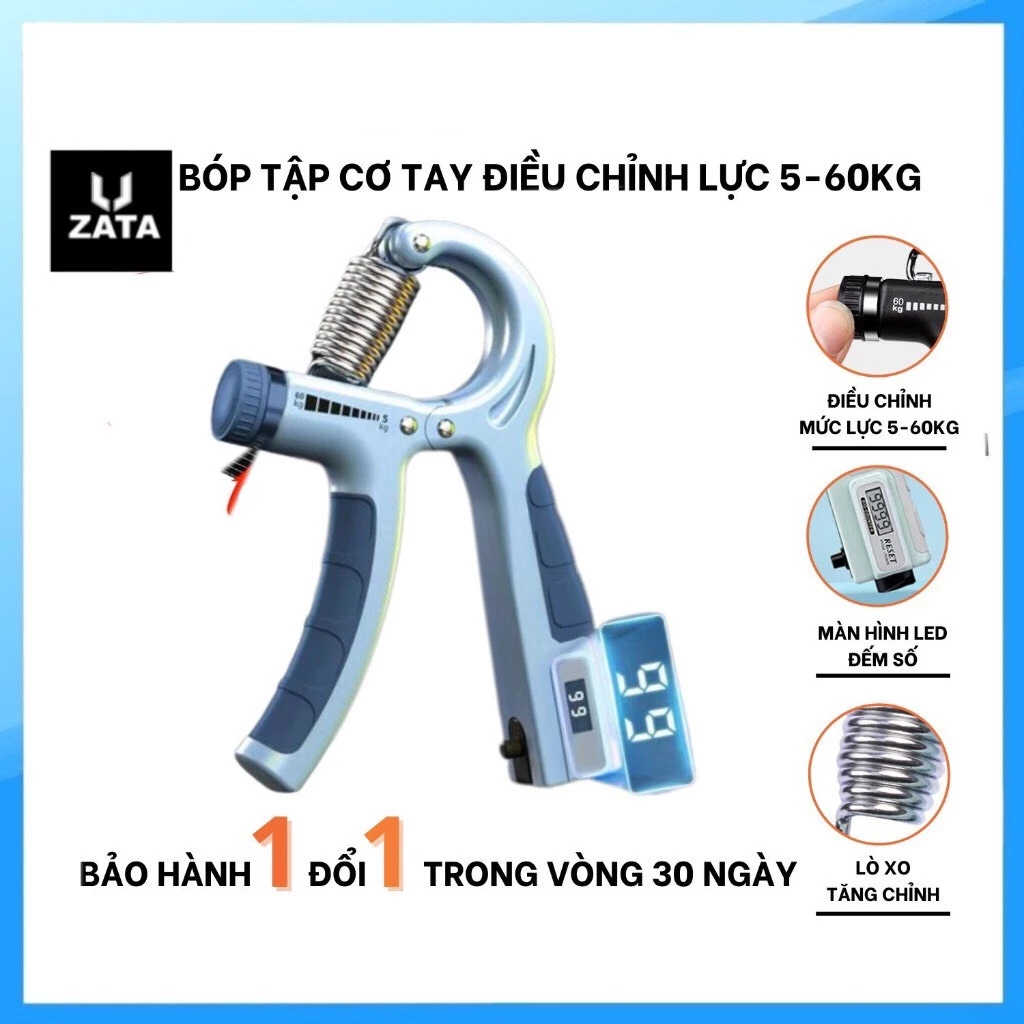 Kìm Bóp Tay Có Lò Xo Điều Chỉnh Lực 5-60kg Tập Gym, Tập Lực Tại Nhà