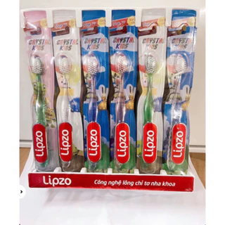 COMBO LỐC 24 cây Bàn Chải Đánh Răng Lipzo Crystal Kids Dành Cho Trẻ Em Từ 2 - 5 Tuổi