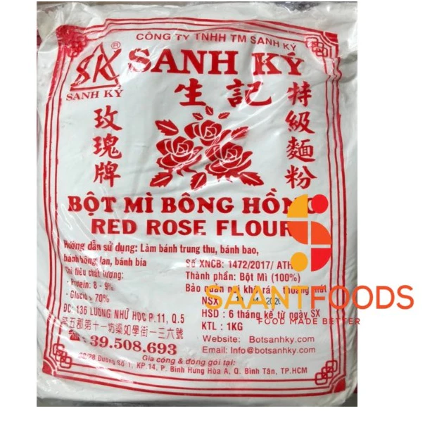 Bột Mì Bông Hồng Đỏ Sanh Ký - 1 Kg